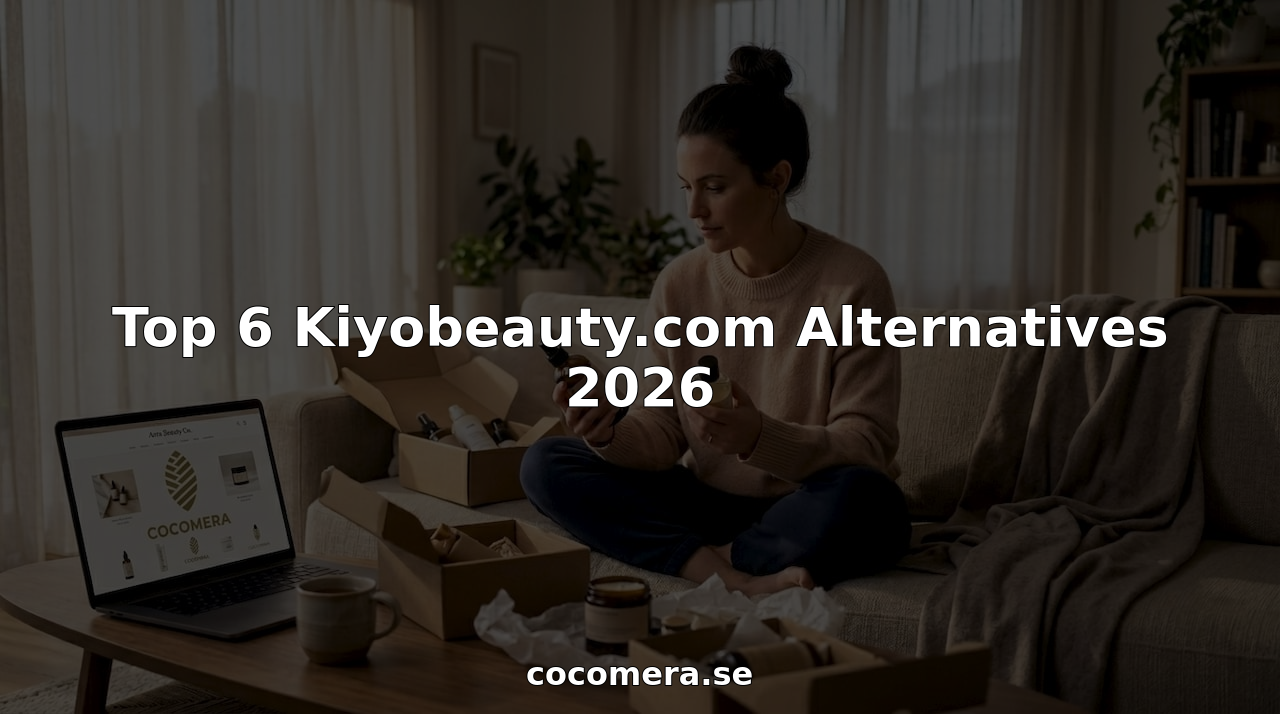 Woman shopping beauty products at home comparing items