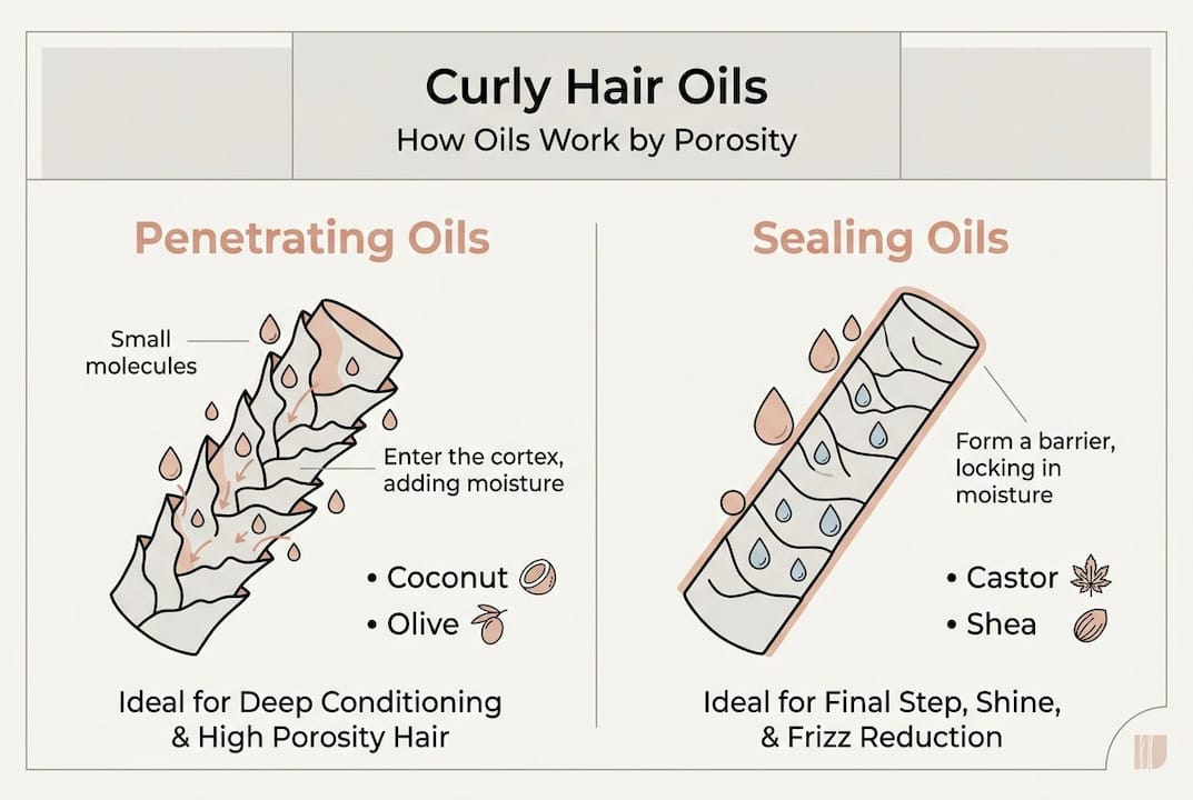 picture depicting  curly hair oils