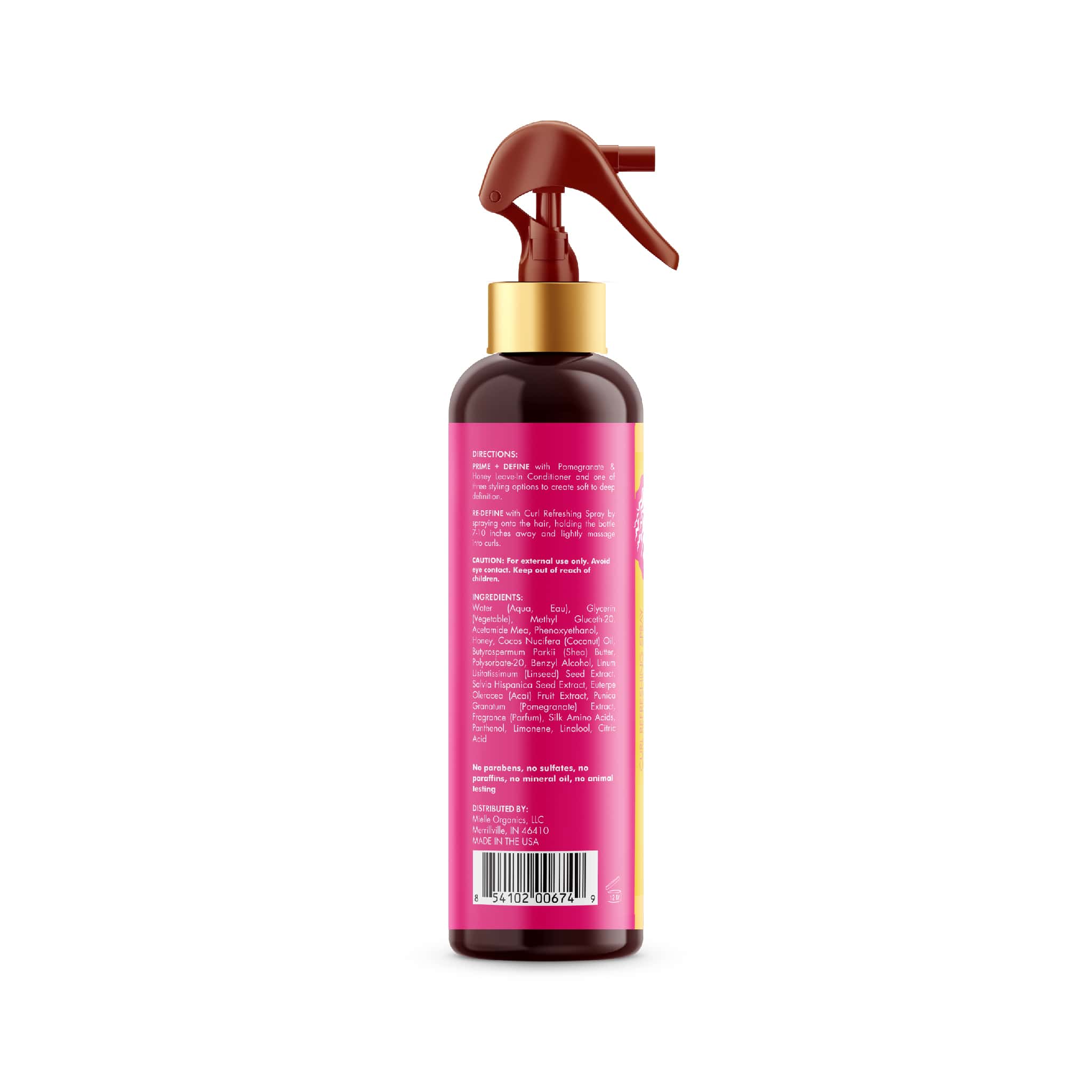 Mielle Granatäpple & Honey Curl Uppfriskande Spray 240ml