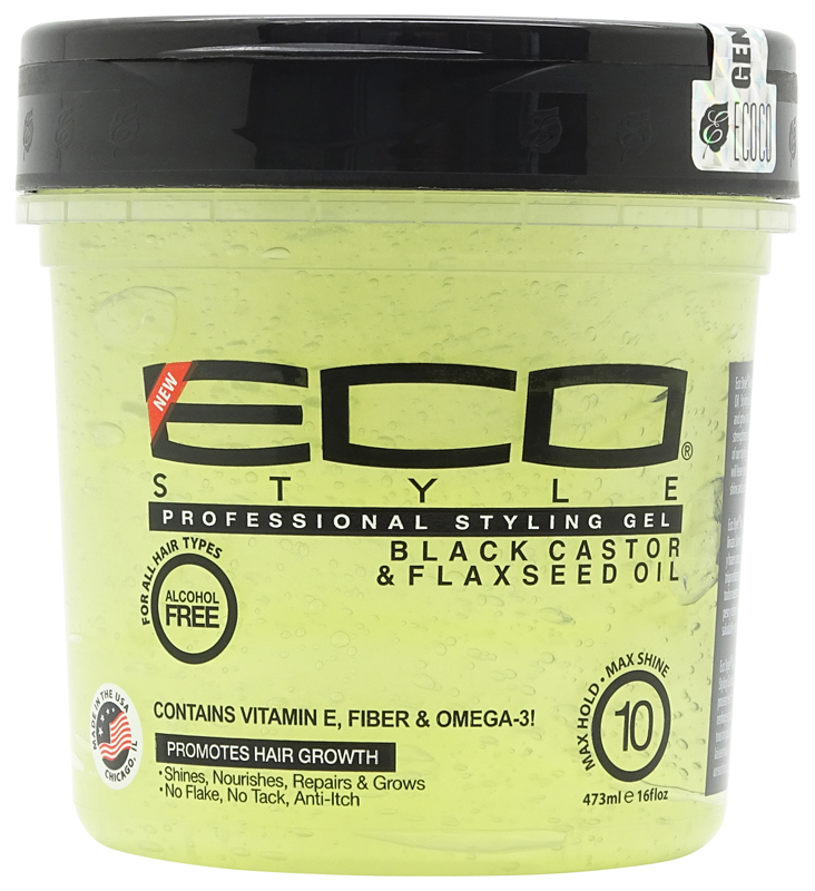 Eco Style Styling Gel Black Castor Oil & Flaxseed 473ml