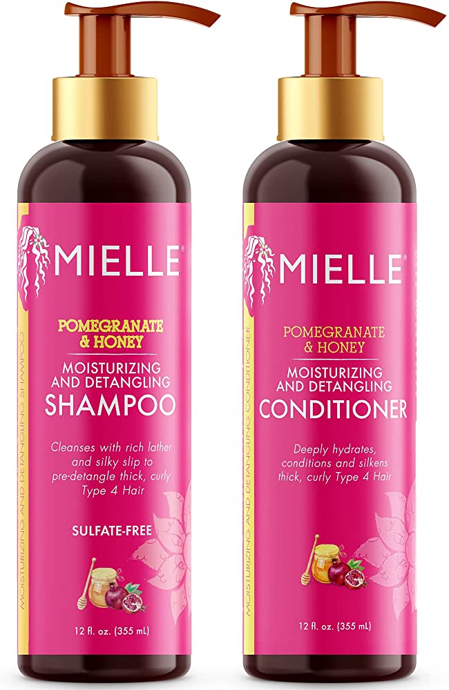 Mielle Pomegranate & Honey Moisturizing and Detangling Shampoo & Conditioner Bundle