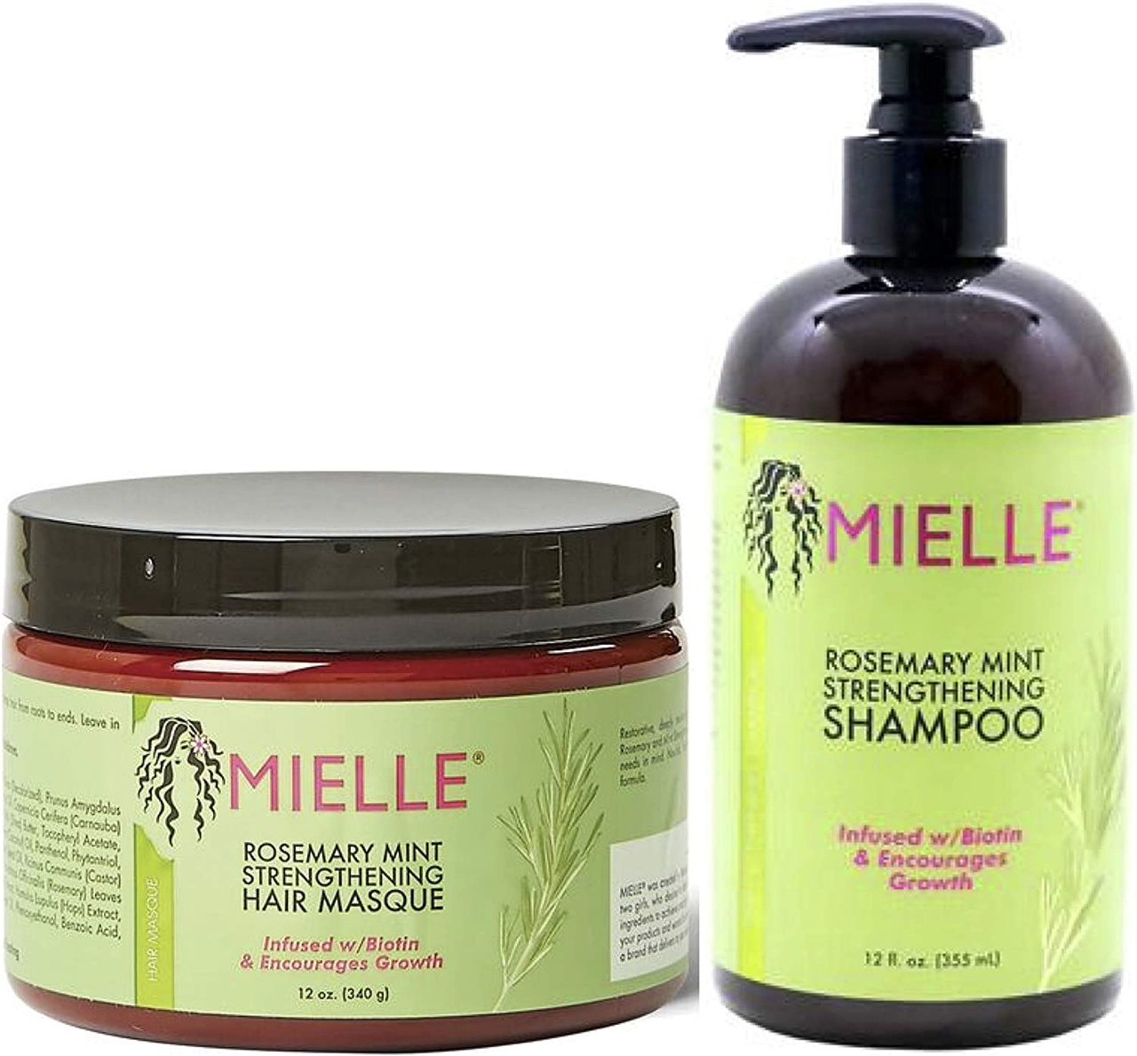 Mielle Rosemary Mint Shampoo & Masque Bundle